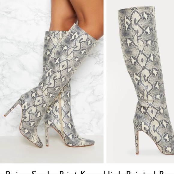 ✖️sold✖️Pretty little thing snake boots - Picture 4 of 7